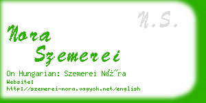 nora szemerei business card